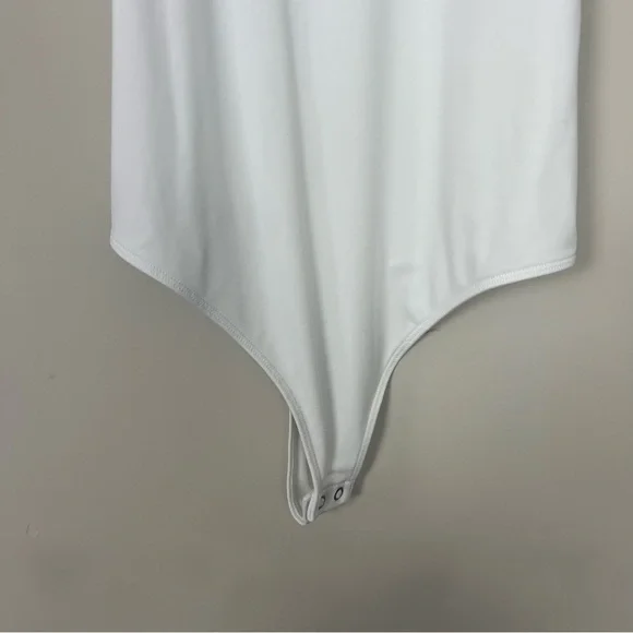 EXPRESS BODY CONTOUR COMPRESSION HIGH NECK BODYSUIT SIZE MEDIUM IN WHITE - Picture 7 of 16
